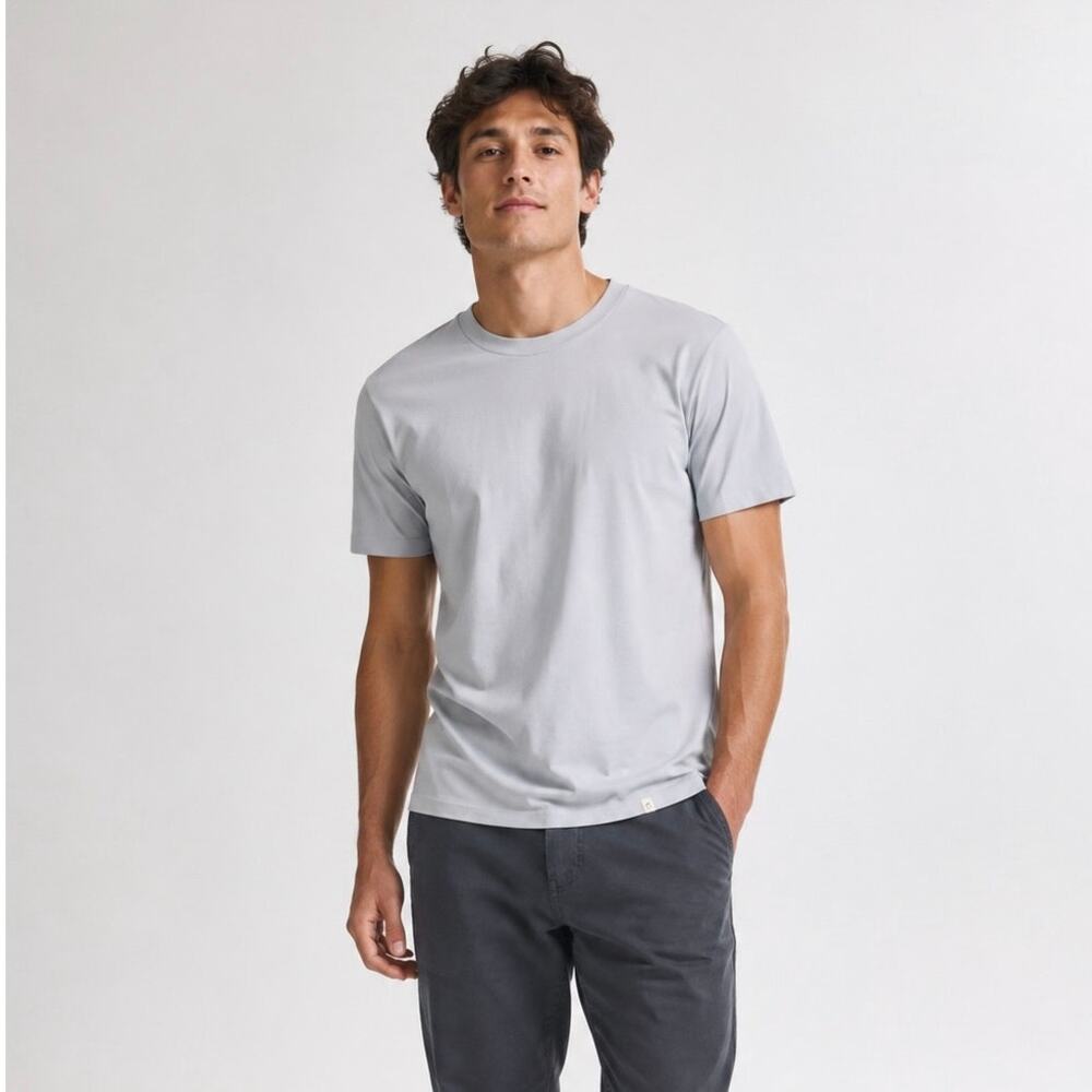 NWT Madewell Men's Garment-Dyed Allday Crewneck Tee Solstice Light Gray XS